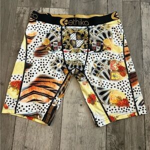Ethika Men's Underwear Boxer Brief The Staple Fit Large Lion Crest Crown Gold